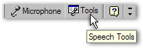 Speech tools toolbar in Outlook 2003