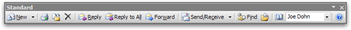 Outlook 2003's Standard Toolbar