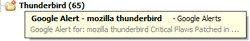 Folder hints in Thunderbird 2