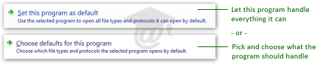 Selectively or completely set your default browser in Windows Vista