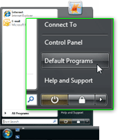 Launch the Control Panel from the Start Menu in Windows Vista