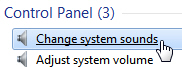 Customize system sounds in Windows 7