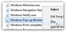 Preview and test your new mail notification sound in Windows 7