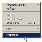Solid desktop background color in Windows XP