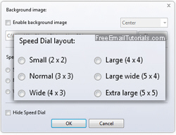 Configure speed dial settings and options in Opera