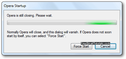 Force Restart Opera when it cannot open