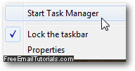 Launch the Task Manager on Windows