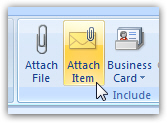 Attach email in Outlook 2007