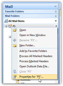 Password-protect your PST file in Outlook 2007