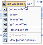 Image text wrapping in Outlook 2007