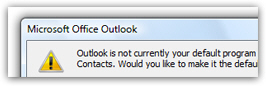 Set Outlook 2007 as default mail client
