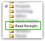 Create a read receipts email folder in Outlook 2007