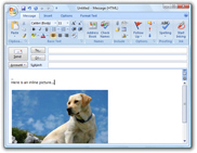 Send a picture by email in Outlook 2007