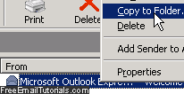 Copy a duplicate message within Outlook Express