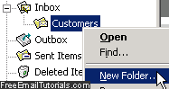 Create subfolders in Outlook Express