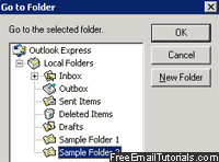 "Go To Folder" dialog in Outlook Express