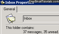Total number of emails and unread messages