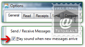 New email sound option in Windows Mail