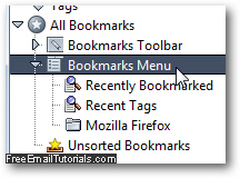 Access the bookmarks to delete your Mozilla Firefox Library
