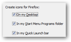 Add shortcuts to Firefox on your computer