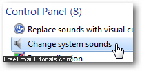 Change and customize system sounds in Windows 7
