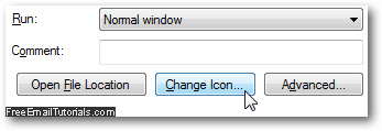 Click to change Internet Explorer icon in Windows 7