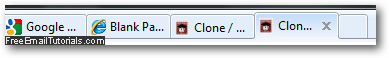 Duplicate a tab in Internet Explorer - see cloned tab on the right