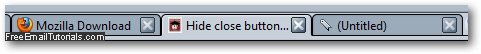 Hide the tab close button in Mozilla Firefox
