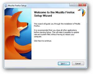 Install Firefox on your computer by opening the Mozilla Installer