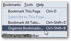 Organize all your bookmarks in Mozilla Firefox