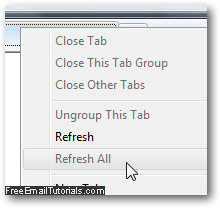 Refresh all tabs only works when several browser tabs are open in Internet Explorer