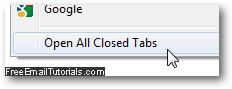 Reopen all tabs you closed from Internet Explorer 8