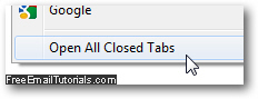 Reopen all tabs you closed from Internet Explorer 8