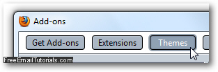 Select the current theme in Firefox