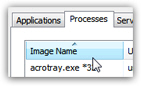 Sort your processes by name to isolate Internet Explorer