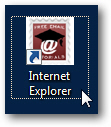 Use custom and change Internet Explorer icon in Windows 7
