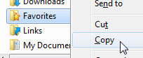 Copy your Favorites folder for backup