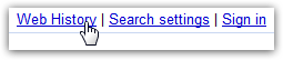 Customize Google search web history
