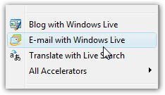 Send a link from Internet Explorer, using Windows Live Mail