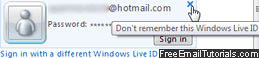 Delete Hotmail login information