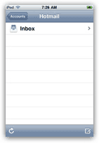 Hotmail inbox on iPhone or iPod touch
