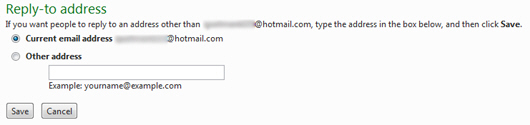 View your current Windows Live Hotmail Reply-to settings