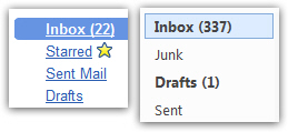 Hotmail Gmail folders