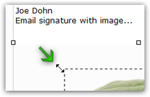 Resize the image in your email signature