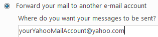 Forward Hotmail emails to Gmail or Yahoo! Mail