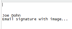 Hotmail email signature without image