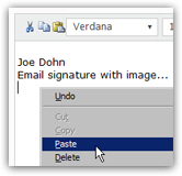 Add an image in your Hotmail email signature