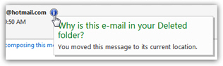 Email messages moved to recycle bin after you empty a folder