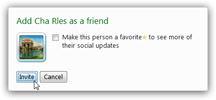 Invite a Hotmail friend to see their picture and updates