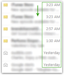 Hotmail emails are automatically sorted by date